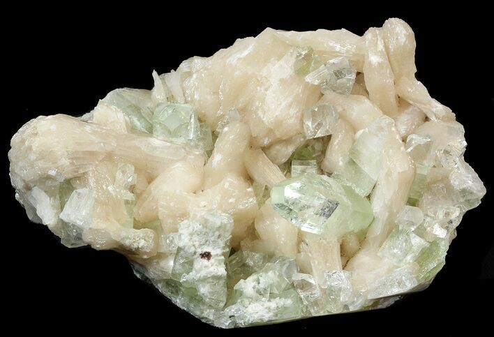 Bargain Zoned Apophyllite Crystals on Stilbite - India #44386